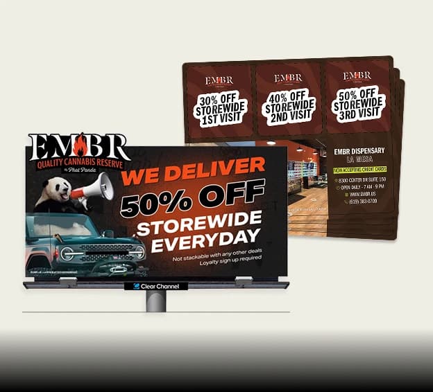 screenshots of embr website