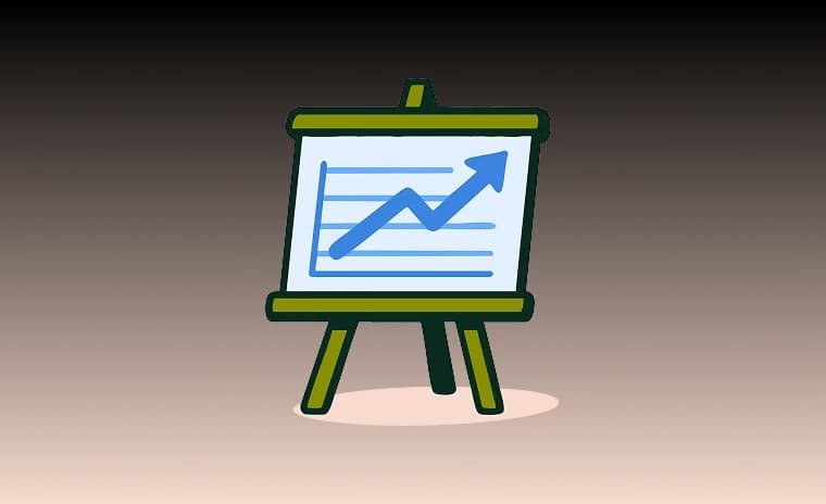 graph with upward trend icon